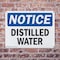 Signmission Distilled Water, 14 in W x Rectangle, Plastic OS-2PACK-NS-P-1014-L-11060 - alternate 3